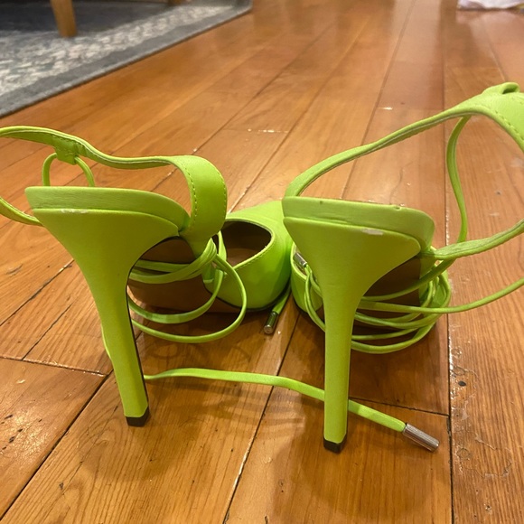 Lime neon green stilettos - Picture 5 of 5